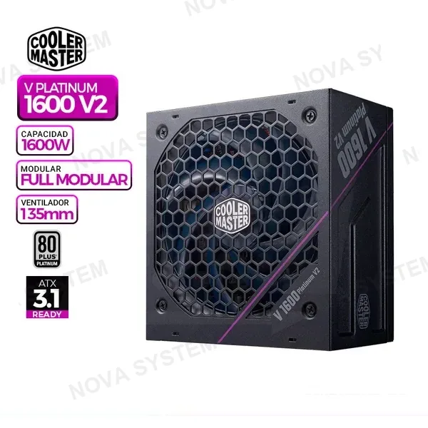 COOLER MASTER FUENTE DE PODER COOLER MASTER V PLATINUM 1600 V2, FULL MODULAR 1600W