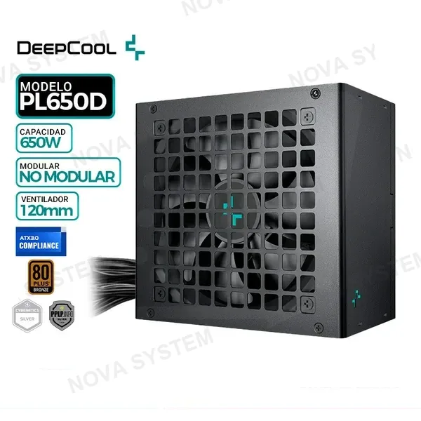 DEEPCOOL FUENTE DE PODER DEEPCOOL PL650D, 80 PLUS BRONZE, 650W