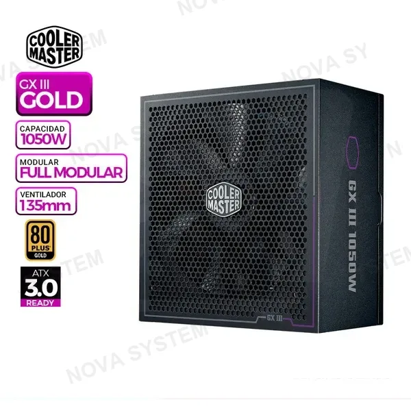 COOLER MASTER FUENTE DE PODER COOLER MASTER GX III 1050 GOLD, 80 PLUS GOLD FULL MODULAR 1050W