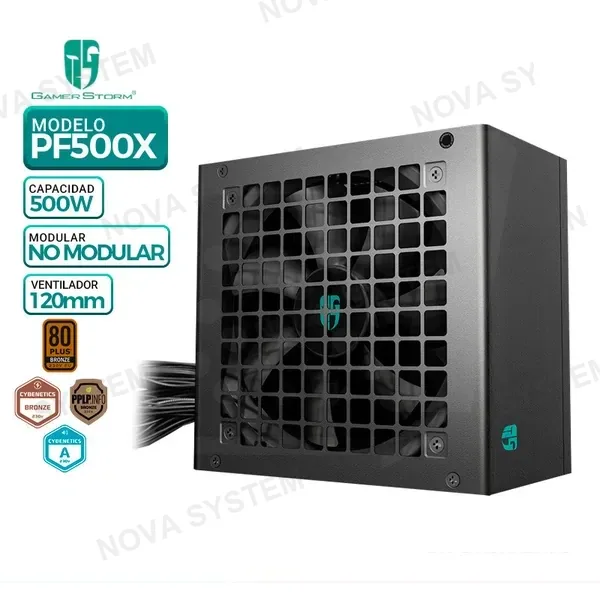 GAMER STORM FUENTE DE PODER GAMER STORM PF500X, 80 PLUS BRONZE, 500W