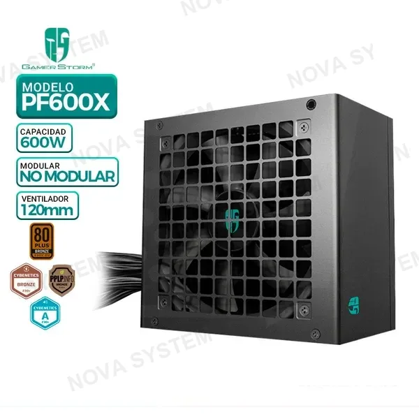 GAMER STORM FUENTE DE PODER GAMER STORM PF600X, 80 PLUS BRONZE, 600W