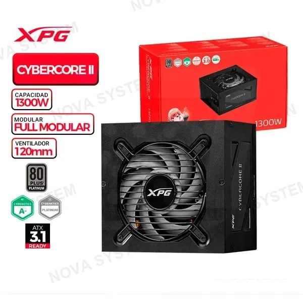 XPG FUENTE DE PODER XPG CYBERCORE II 1300P, 80 PLUS MODULAR, 1300W