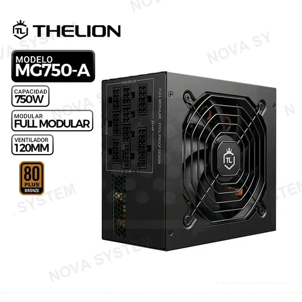 THELION FUENTE DE PODER THELION MG750-A, 80 PLUS BRONZE MODULAR, 750W