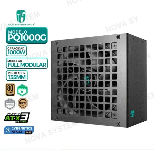 GAMER STORM FUENTE DE PODER GAMER STORM PQ1000G, 80 PLUS GOLD MODULAR, 1000W