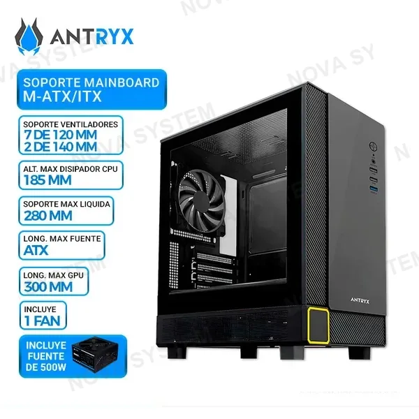 ANTRYX CASE ANTRYX XTREME MICRO XM-420, F/B500W, V/TEMPLADO
