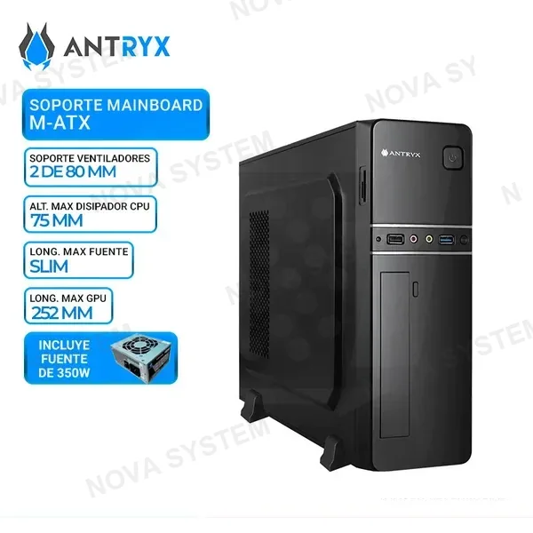 ANTRYX CASE ANTRYX SLIM XS-110 FUENTE 350W