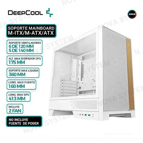 DEEPCOOL CASE DEEPCOOL CL600, V/TEMPLADO