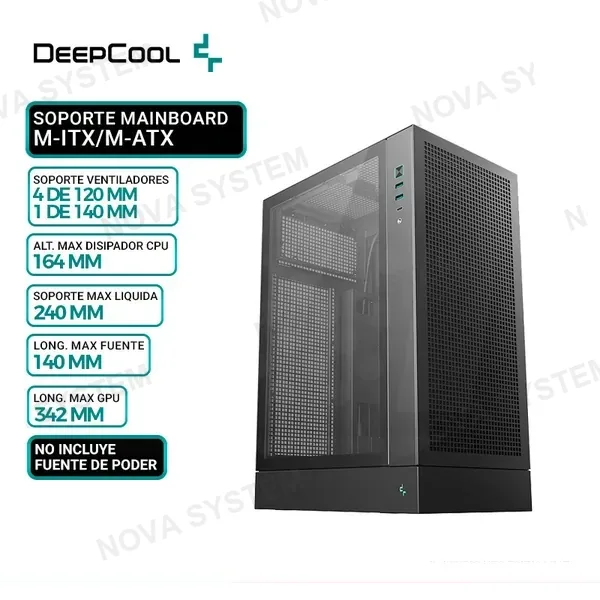 DEEPCOOL CASE DEEPCOOL CH170 PLUS, V7TEMPLADO