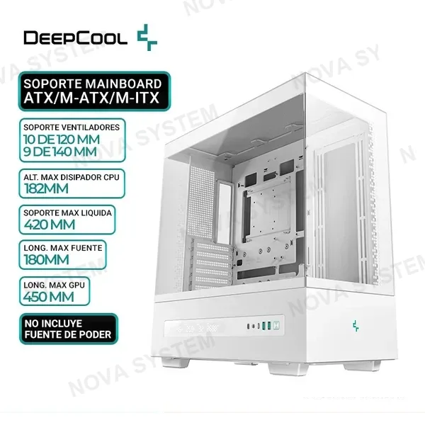 DEEPCOOL CASE DEEPCOOL CH690 DIGITAL WH, V/TEMPLADO