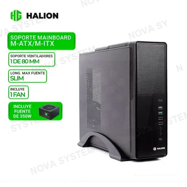 HALION CASE SLIM HALION SUPRA MICRO ATX S612, F/350W