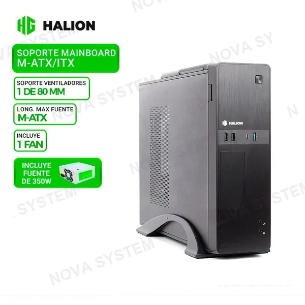 HALION CASE SLIM HALION SUPRA MICRO ATX S615, F/350W