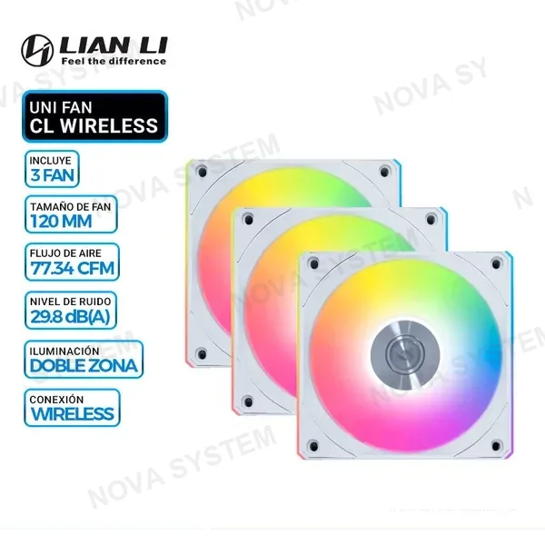 LIAN LI COOLER DE CASE LIAN LI UNI FAN CL WIRELESS 120 ARGB WHITE
