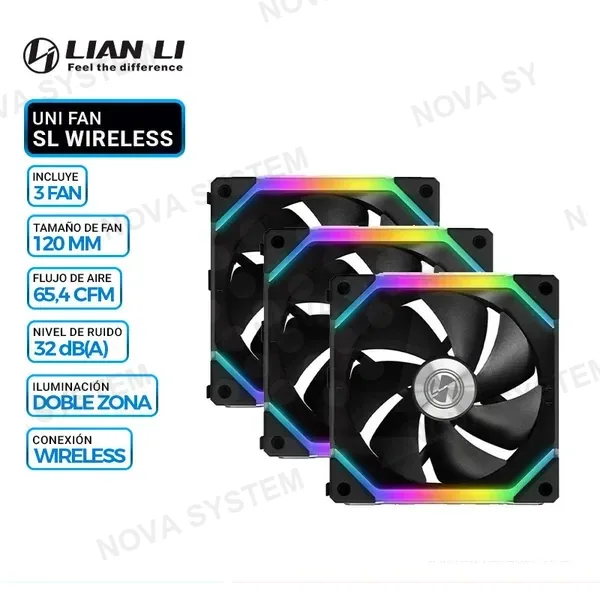 LIAN LI COOLER DE CASE LIAN LI UNI FAN SL WIRELESS 120 ARGB BLACK