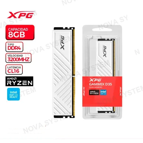 ADATA MEM. RAM ADATA XPG GAMMIX D35, 8GB DDR4 3200 MHz