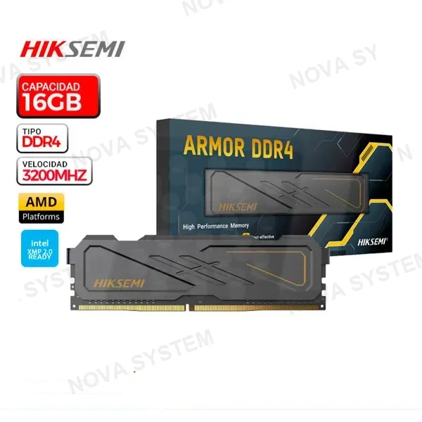 HIKSEMI MEM. RAM HIKSEMI ARMOR, 16GB DDR4 3200 MHZ, BLACK
