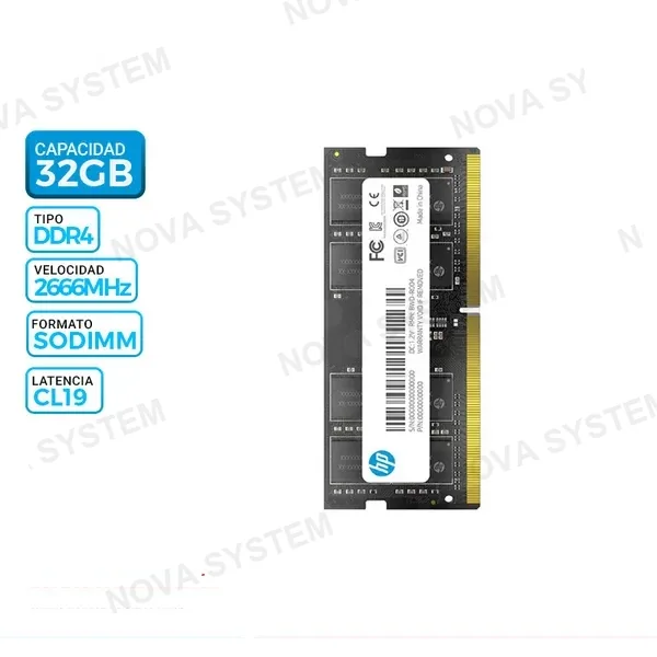 HP MEM. RAM HP SODIMM 32GB DDR4 2666 Mhz, CL19