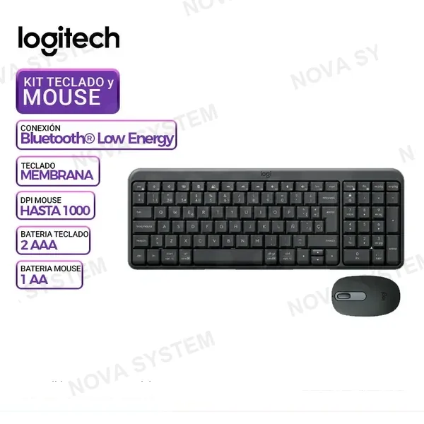 LOGITECH KIT TECLADO Y MOUSE LOGITECH INALAMBRICO/BT MK250, BLACK