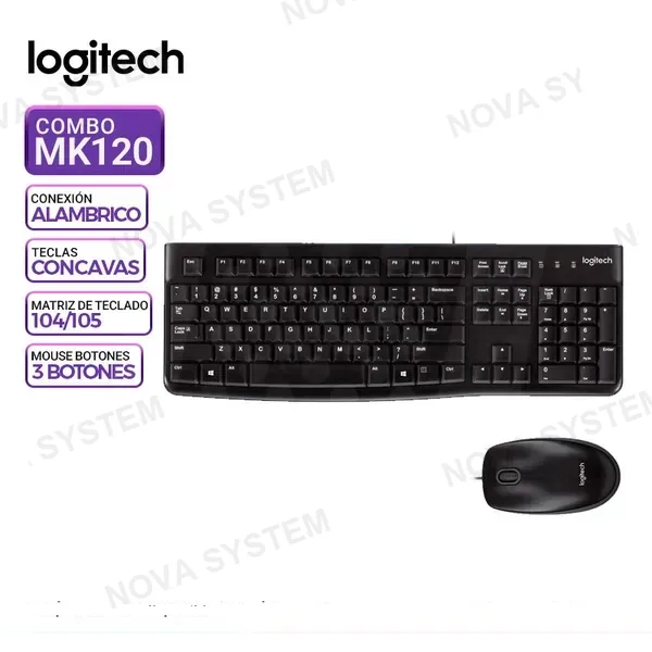 LOGITECH KIT TECLADO + MOUSE LOGITECH MK120 USB