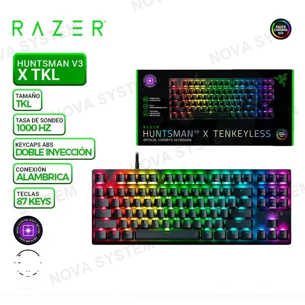 RAZER TECLADO RAZER HUNTSMAN V3 X TKL, SWITCHE