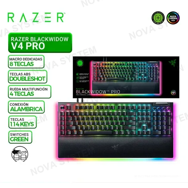 RAZER TACLADO RAZER BLACKWIDOW V4 PRO MECHANICAL USB-C