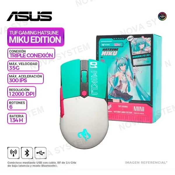 ASUS MOUSE ASUS TUF GAMING MINI WIRELESS HATSUNE EDICION MIKU
