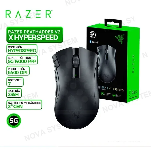 RAZER MOUSE RAZER DEATHADDER V2 X HYPERSPEED, WIRELESS/BT