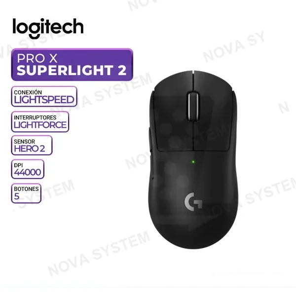 LOGITECH MOUSE GAMING LOGITECH G PRO X SUPERLIGHT 2 WIRELESS BLACK