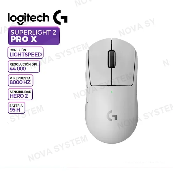 LOGITECH MOUSE GAMING LOGITECH PRO X SUPERLIGHT 2, INALAMBRICO LIGHTSPEED, HERO 2 WHITE