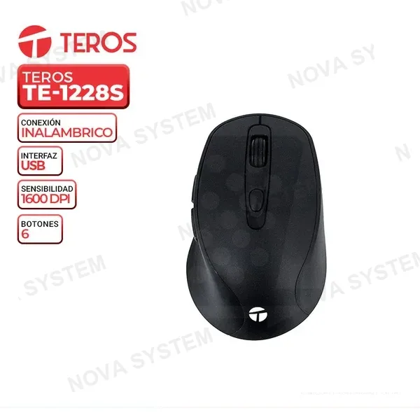 TEROS MOUSE TEROS TE-1228S INALAMBRICO, BLACK