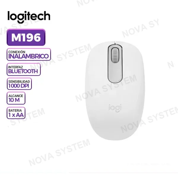 LOGITECH MOUSE INALAMBRICO/BT LOGITECH M196 WHITE