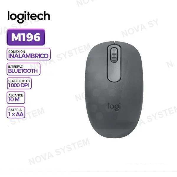 LOGITECH MOUSE INALAMBRICO/BT LOGITECH M196, BLACK