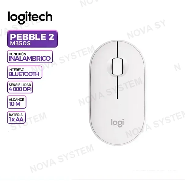 LOGITECH MOUSE LOGITECH PEBBLE 2 M350S WIRELESS/BLUETOOTH WHITE