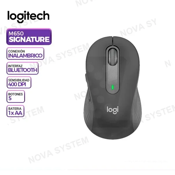 LOGITECH MOUSE INALAMBRICO/BT LOGITECH SIGNATURE M650 BLACK