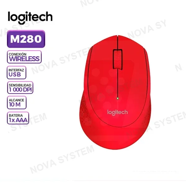LOGITECH MOUSE LOGITECH M280 WIRELESS RED