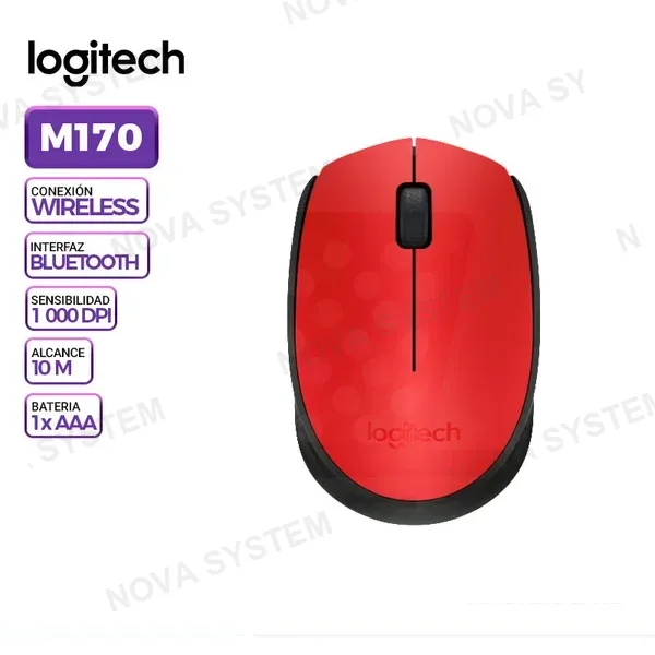 LOGITECH MOUSE LOGITECH M170 WIRELESS RED