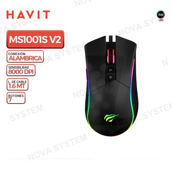 HAVIT MOUSE HAVIT GAMENOTE MS1001S V2, RGB