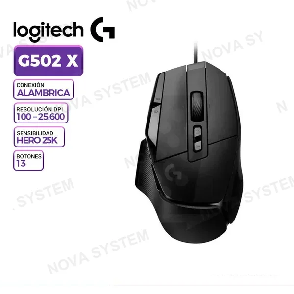 LOGITECH MOUSE GAMING LOGITECH G502 X HERO 25K BLACK