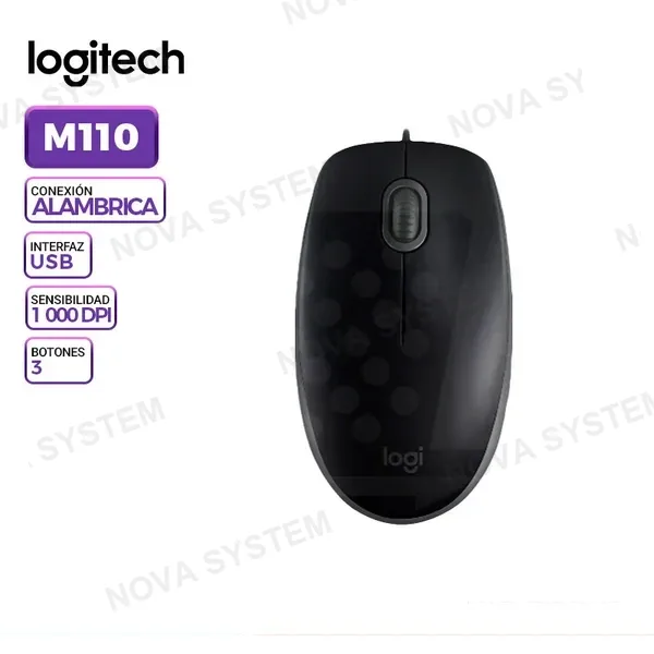 LOGITECH MOUSE LOGITECH M110 SILENT USB BLACK