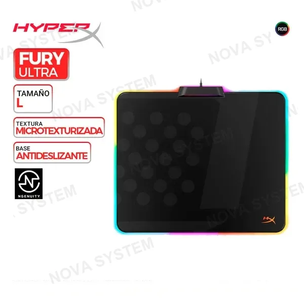 HYPERX MOUSE PAD GAMING HYPERX FURY ULTRA, LED RGB, 359.4 x 299.4mm