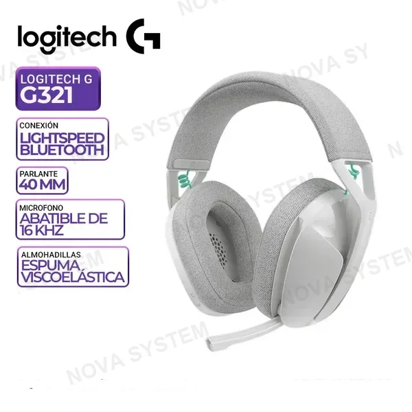 LOGITECH AURICULAR GAMING LOGITECH G321 LIGHTSPEED WIRELESS, WHITE