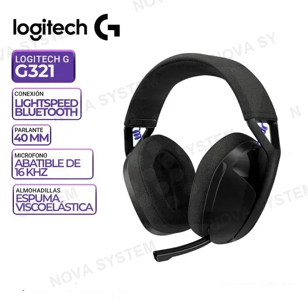 LOGITECH AURICULAR GAMING LOGITECH G321 LIGHTSPEED WIRELESS, BLACK