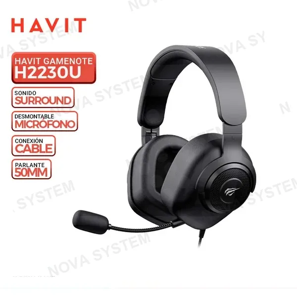 HAVIT AURICULAR HAVIT GAMENOTE H2230U, USB, 7.1, NEGRO