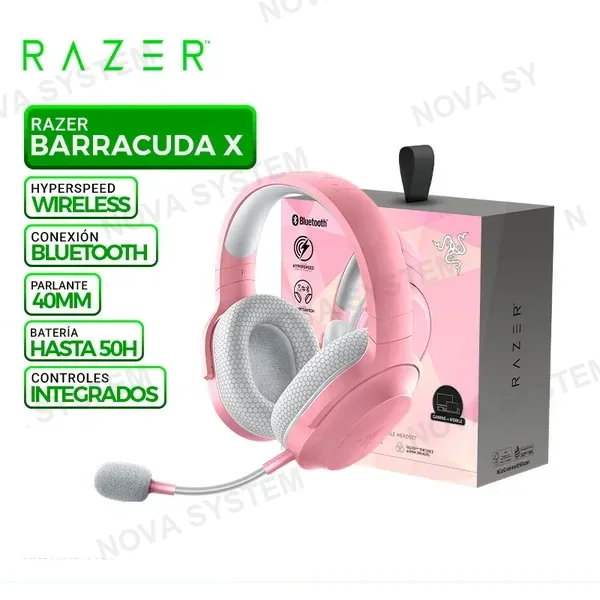 RAZER AURICULAR RAZER BARRACUDA X, INALAMBRICO/BT QUARTZ