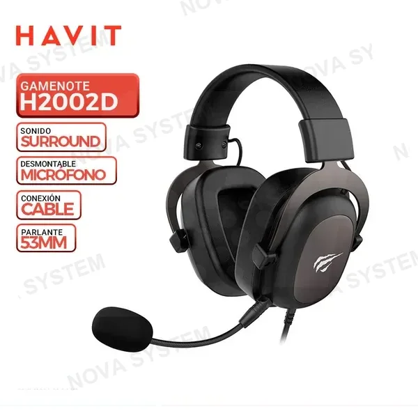 HAVIT AURICULAR HAVIT GAMENOTE H2002D, NEGRO
