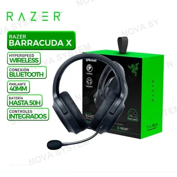 RAZER AURICULAR RAZER BARRACUDA X, INALAMBRICO/BT, BLACK