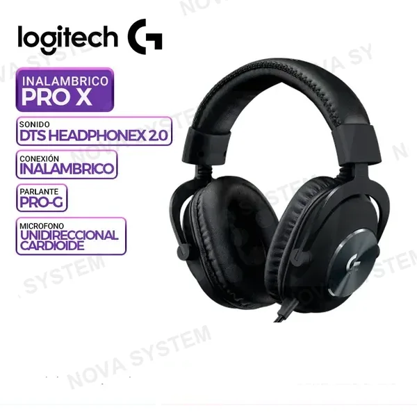 LOGITECH AURICULAR GAMING LOGITECH G PRO X INALAMBRICO LIGHTSPEED BLACK