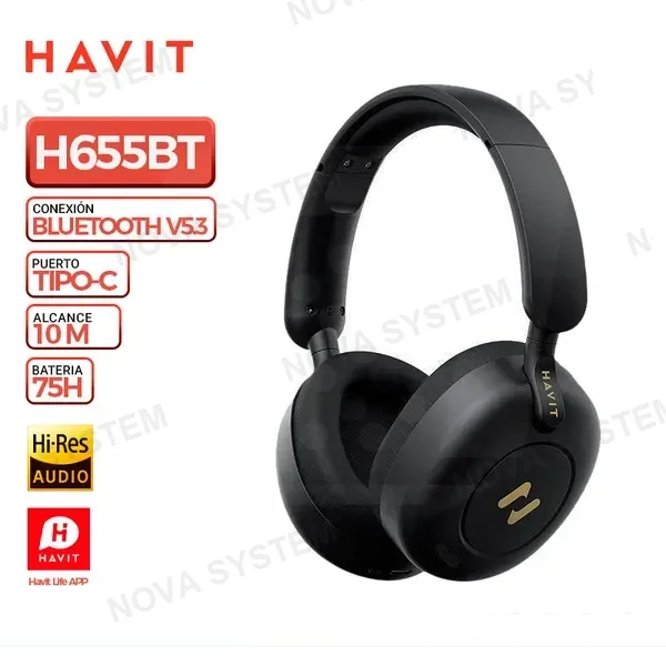 HAVIT AURICULAR INALAMBRICO HAVIT H655BT NEGRO