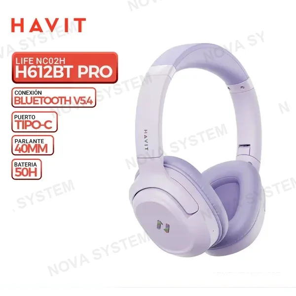 HAVIT AURICULAR INALAMBRICO HAVIT H612BT PRO Life NC02H Morado