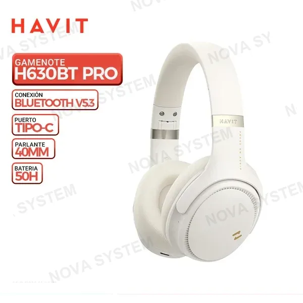 HAVIT AURICULAR HAVIT H630BT PRO, INALAMBRICO/BT, Beige