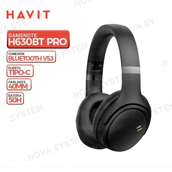 HAVIT AURICULAR HAVIT H630BT PRO, INALAMBRICO/BT, NEGRO